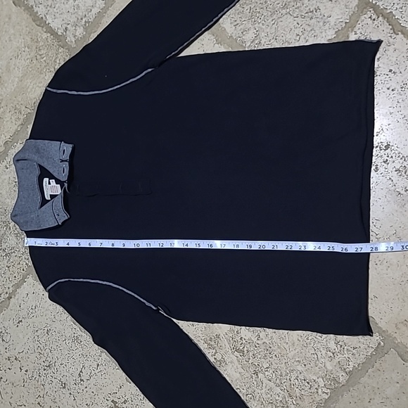 Carbon 2 Cobalt Sweater Men's Medium Black Gray Henley Knit Size M - Picture 4 of 7